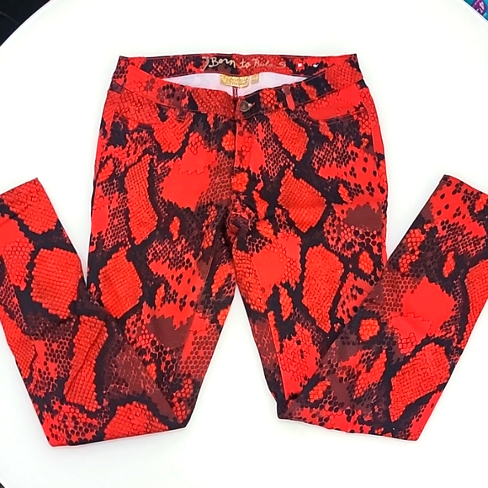 Princess Vera Wang Red Python Pants